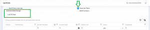 Global - QA Tab - Date range - 'Save QA filters' checkbox